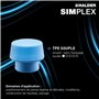 Halder 3017.051 50 Maillet : 40 W/surdimensionné souple en caoutchouc Bleu et Superplastic visage inserts,