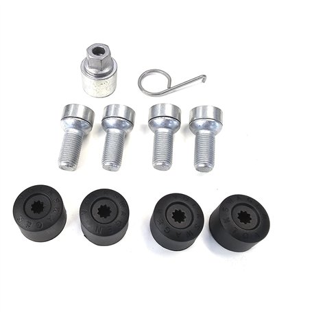 Volkswagen 000071597D Lot de 4 boulons de roue M14 antivol de roue