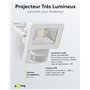 goobay 53878 Projecteur LED avec détecteur de mouvement – Projecteur LED de 10 W – Lumière blanc neutre 4000 K – 850 lm – Angle