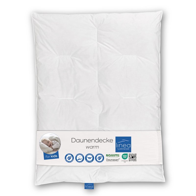 Böhmerwald 289601-10 Édredon pour enfant avec duvet et plumettes 100 x 135 cm (Blanc)