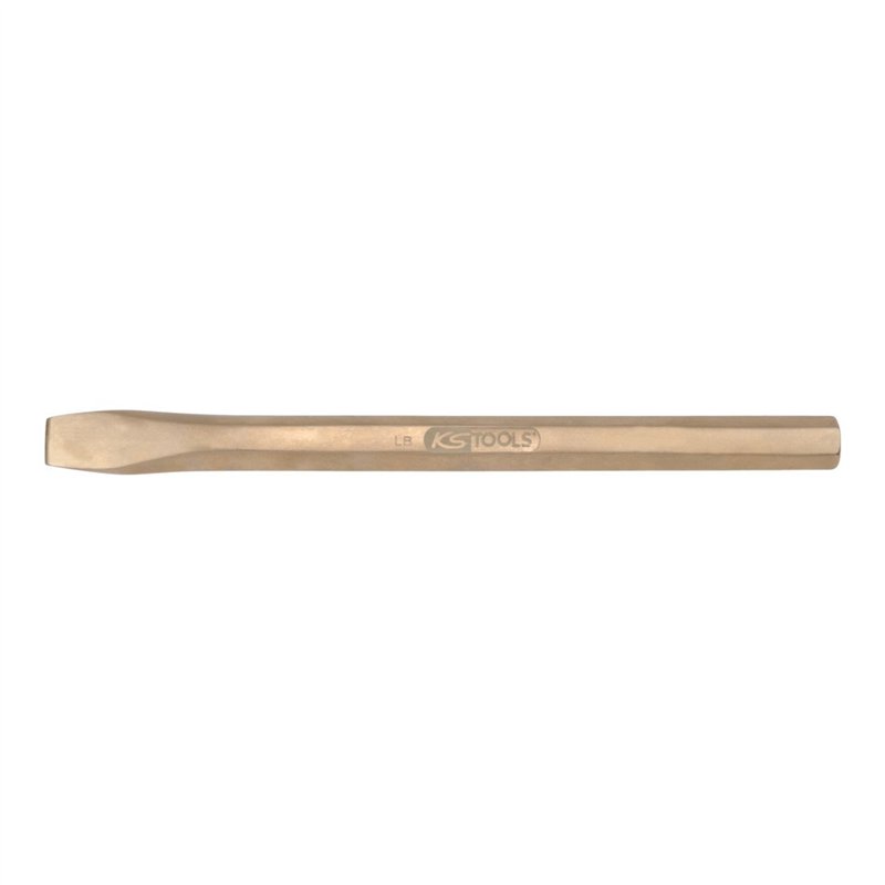 KS Tools 963.2443 - Burin de maçon - 150mm x 14 mm - Gamme BRONZEplus - Tranchant libre d'arête - 6 pans - Antidéflagrant - Alli