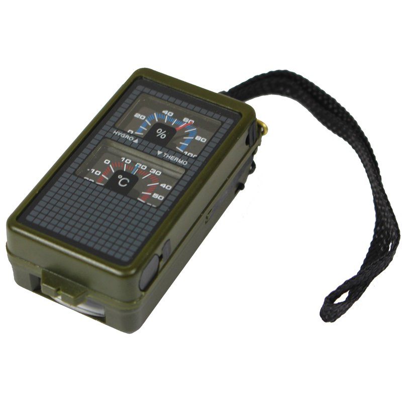 Mil-Tec Boussole de Carte 10 Fonctions Noir Taille Unique
