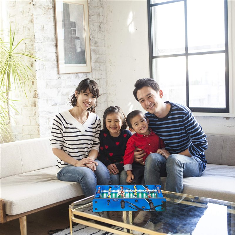 Image secondaire de Relaxdays Baby-Foot de Table, 10024099, Bleu, 7,5 x 2,5 x 1,5 cm