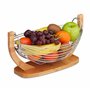 Relaxdays Corbeille à fruits Hamac bambou