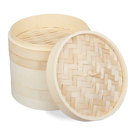 Relaxdays cuiseur vapeur bambou