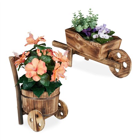 relaxdays Brouette pour Plantes