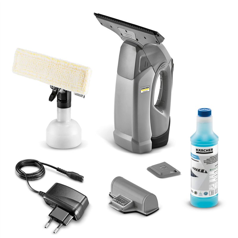 Kärcher WVP 10, Window Vacuum Cleaner, pour Un Nettoyage sans Trace des vitres et des Surfaces dures Lisses, Gris