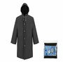 welsberg Poncho Pluie Imperméable avec Capuche et Manches, Cape de Pluie Réutilisable pour Adultes Unisexe, Taille Unique, noir