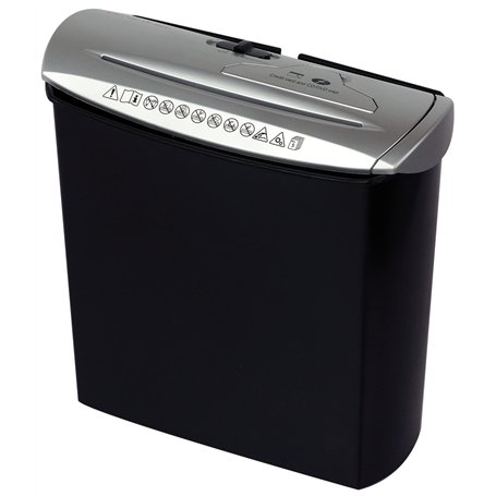 Genie 245 Destructeur de documents et CD Coupe bandes Corbeille intégrée Argent/noir (Import Allemagne)