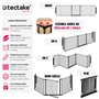 tectake® Barrière de Sécurité Clôture Cheminée pour Enfant Chien Chat Pare-Feu Bébé Barrière escalier Barrière Cage Pare-feu Gri