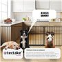 tectake® Barrière de Sécurité Clôture Cheminée pour Enfant Chien Chat Pare-Feu Bébé Barrière escalier Barrière Cage Pare-feu Gri