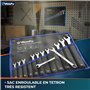 WERKFIX Jeu de Clés Plates Mixtes - 15 Clés à fourches polygonales 6-21 mm. Clés Mixtes + Sac de transport.