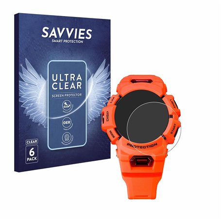 savvies Protection Ecran pour Casio G-Shock GBA-900 (6 Pièces) - Film Protection Ultra Clair