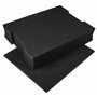 vhbw Insert en mousse avec plaque de fond compatible avec Bosch L-BOXX 136 caisse à outils - mousse personnalisable, noir