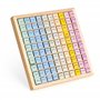 Navaris Table d'addition - Tableau de calcul avec 100x cube de 10 couleurs en bois - Jeu apprentissage mathématique enfant plus