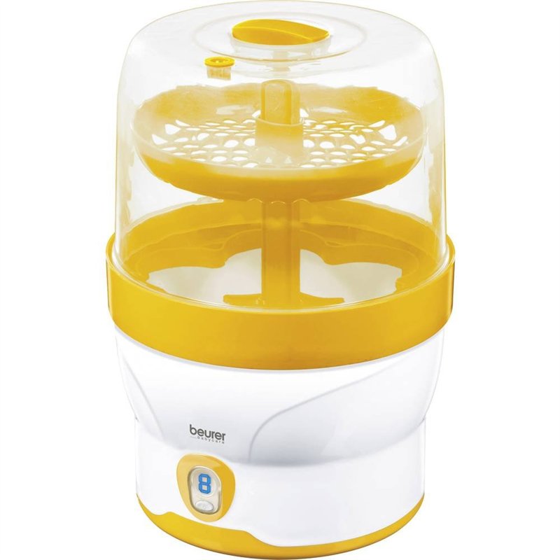 Beurer BY 76 Stérilisateur à vapeur numérique, désinfecte jusqu'à 6 biberons sans additifs chimiques