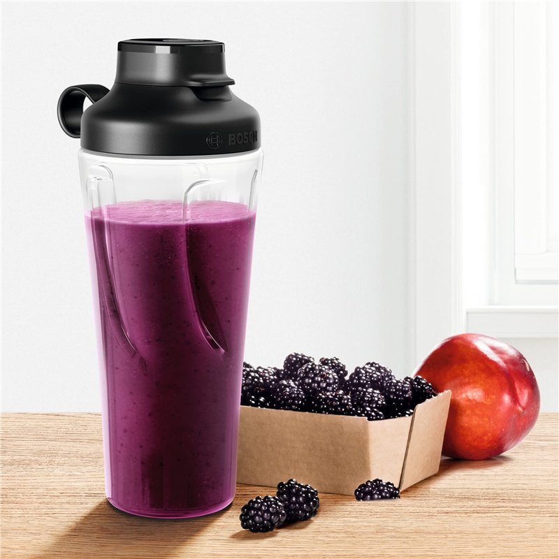 Image secondaire de Bosch Hausgeräte MMZBT01B für Optimum Küchenmaschine und VitaPower Series 4 Standmixer to-go Gourde, Tritan, Transparent/Noir