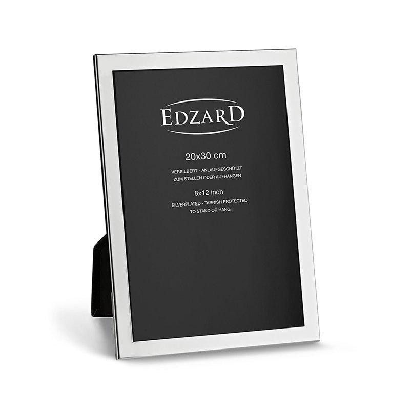 EDZARD Cadre Photo Prato, pour Photo 20 x 30 cm, argenté Noble, résistant à la ternissure