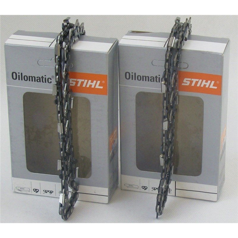 2x STIHL Chaînes de tronçonneuse Oilomatic Picco Micro Mini 3 (PMM3) 3/8'P 1,1mm 35 cm (3610 000 0050)