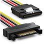 deleyCON 0,15m Adaptateur D’alimentation S-ATA Y - 1x Prise Femelle SATA vers 4x Prises Mâles SATA - Câble D’alimentation Intern