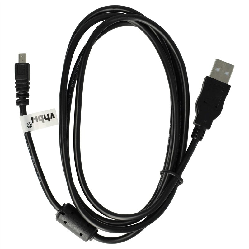 vhbw Câble de données USB (Standard USB Type A) 150cm compatible avec Casio Exilim EX-ZS5, EX-ZS10, EX-ZS15 appareil photo