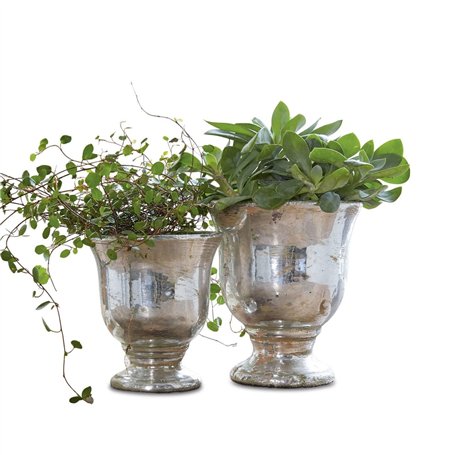 Loberon Lot de 2 Cache-Pots Banon - Hauteur: 19cm