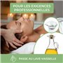 Chauffe-huile de massage avec carafe en verre, chauffe agréablement l’huile en seulement 5 minutes, chauffage en continu de 0 à 