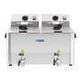 Royal Catering Friteuse Électrique De Restaurant Double Cuve Vidange Professionnelle RCEF 13D-EGO (2 x 3 250 W, 2 x 13 l, 2 Ther