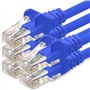 1aTTack.de Câble Réseau Cat6 Cat 6-5x 3.0m - RJ45 Ethernet LAN DSL Routeur Modem - Bleu