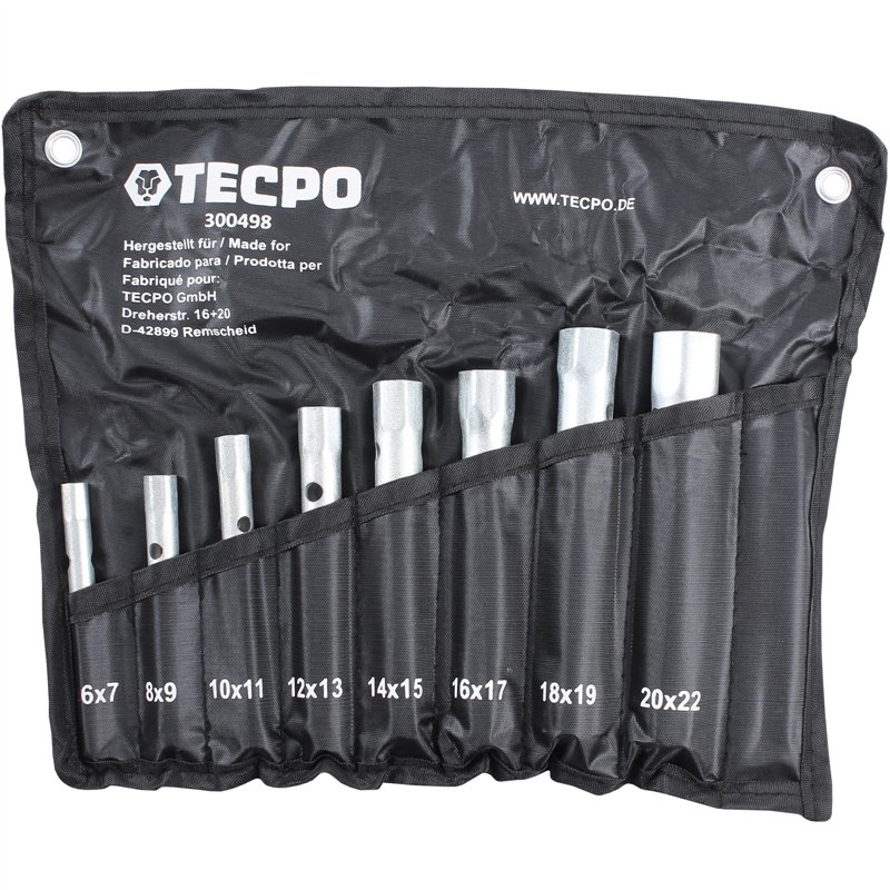 Image secondaire de TECPO Lot de 8 clés à douille tubulaires 6 x 7-20 x 22 mm