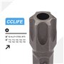 CCLIFE 34 Pièces Coffret douilles torx femelle 3/8" profil E4-E20, Embout torx étoilé profil T10-T60 en Acier S2, Adaptateur 3/8