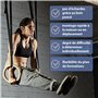 ALPIDEX Anneaux de Sport Anneaux de Gymnastique Anneaux y Compris Fixation de Porte et Sangle de Fixation avec marquage Longitud