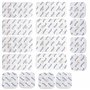 16 électrodes axion de 5x5 cm et 10x5 cm | Compatibles avec les électrostimulateurs COMPEX | Patchs de rechange pour TENS et EMS