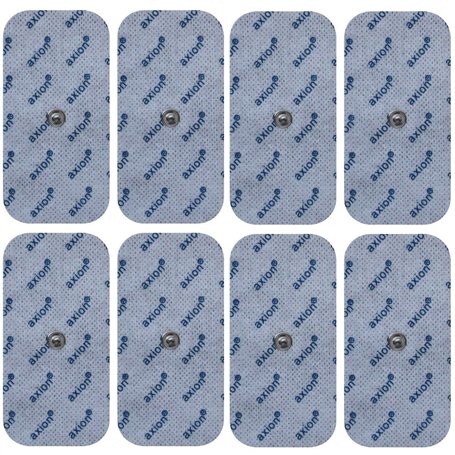 8 électrodes axion de 10x5 cm | Compatibles avec Beurer et autres électrostimulateurs TENS et EMS | Patchs de rechange réutilisa