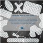 16 électrodes axion | Patchs 10x5 cm et 5x5 cm pour électrostimulateur TENS et/ou EMS réutilisables et autocollants avec connexi