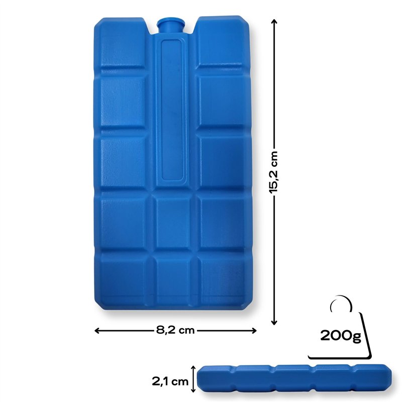Image secondaire de Toci Ensemble de 8 Accumulateurs de froid minces de 200 ml chacun | 8 éléments de refroidissement bleus pour sac isotherme ou gl