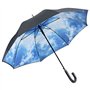 VON LIILENFELD® Parapluie Canne Grand Robuste Ouverture Automatique Double Épaisseur Motif Ciel hambourgeois