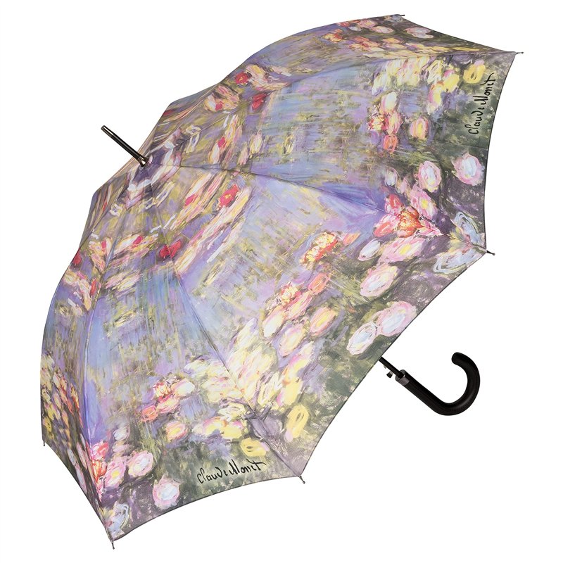 VON LILIENFELD® Parapluie Claude Monet: Nénuphars Ouverture Automatique Résistant au Vent Fleur Canne Grand Robuste Arte