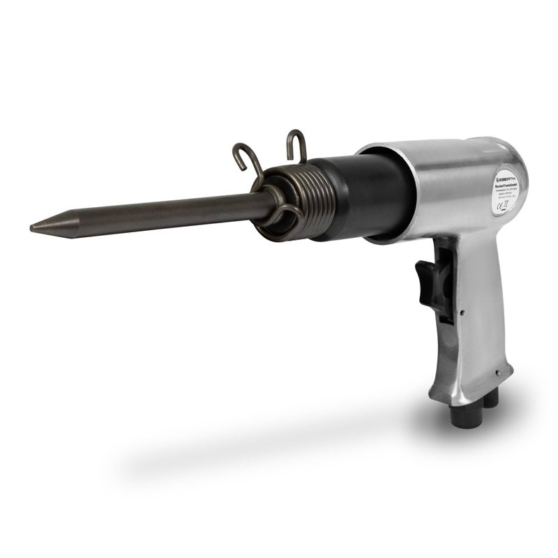 Image secondaire de EBERTH burin pneumatique avec coffret, set d'outils 10 pièces, 4500 coups/min, 5x burins 150 mm, marteau burineur avec raccord 1