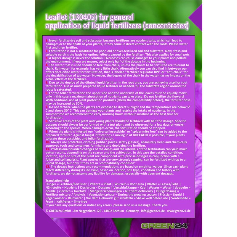 Image secondaire de Nutriment pour plantes, pour érable du Japon - engrais liquide haute technologie, pour terre et feuilles