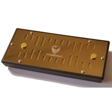 GERMANUS Cassette Métallique Humidificateur à Humidor à Cave à Cigares en Or