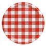 Lot de 50 couvercles pour bocal To 82 modèle 230 / 350 ou 435 ml. Motif carreaux Rouge