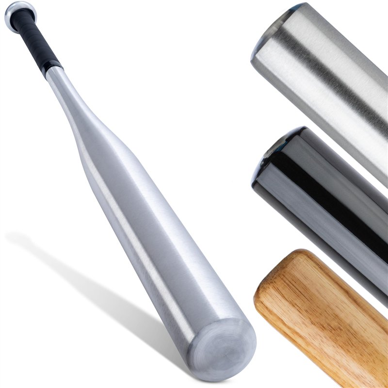 Heldenwerk Batte de Baseball en Bois ou Aluminium - 31 Pouce avec Poignée antidérapante - pour Adulte et Enfant