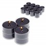 Candelo Lot de 24 bougies parfumées Ambiance – Bougies parfumées Black Rose – Bougies chauffe-plat noires – Bougies chauffe-plat