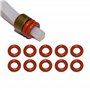 SW-K Lot de 10 joints pour tuyau d'arrosage 4 mm Convient pour Saeco Philips Siemens Bosch Krups Spider Gaggia Miele Solis König