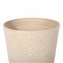 Haut Cache-Pot Beige en Forme de Vase 43 x 43 x 60 cm Robuste en Pierre et Polyrésine, Pot de Fleurs Idéal pour Extérieur et Int