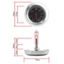 HOMETOOLS.EU® Thermomètre de barbecue en acier inoxydable résistant à la température, Ø 7,5 cm, 10 °C à 400 °C