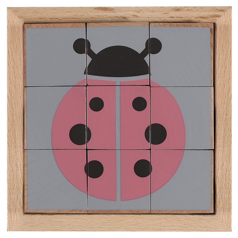 Kindsgut Jeu d’éveil Puzzle Cube en Bois, Jouets en Bois pour Les Petits Enfants, Design Simple et Couleurs subtiles pour Le Pla