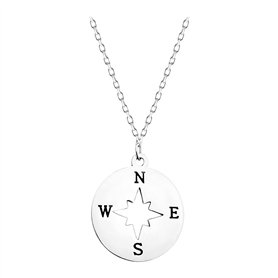 Sofia Milani - Collier pour Femme en Argent 925 - avec Pendentif en Forme de Boussole - N0431 Sofia Milani - Collier pour Femme en Argent 925 - avec Pendentif en Forme de Boussole - N0431
