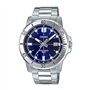 Casio MTP-VD01D-2EV Men's Enticer Stainless Steel Blue Dial Casual Analog Sporty Watch